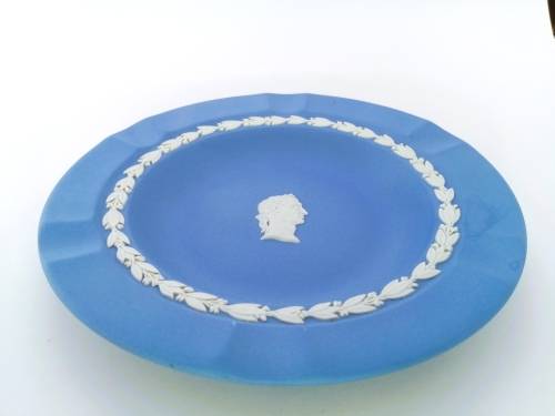 Vintage Wedgwood Jasper Fluted Plate Dish #