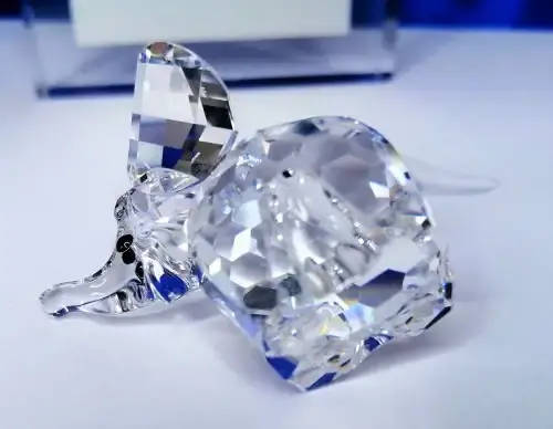 SWAROVSKI - Silver Crystal Animal ~ Baby Elephant ~ RETIRED