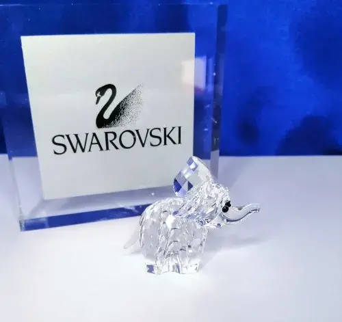 SWAROVSKI - Silver Crystal Animal ~ Baby Elephant ~ RETIRED