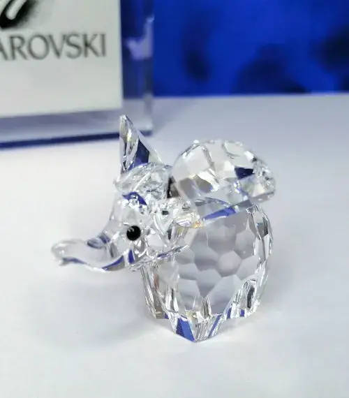 SWAROVSKI - Silver Crystal Animal ~ Baby Elephant ~ RETIRED