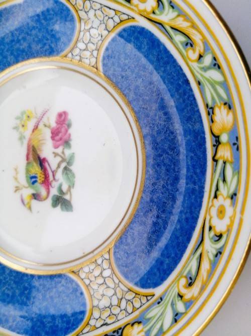 Grosvenor Jackson Gosling Ye Olde English Demitasse Cup and Saucer peacock