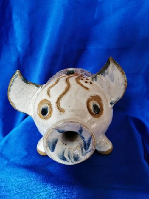Vintage Pottery piggy bank pig