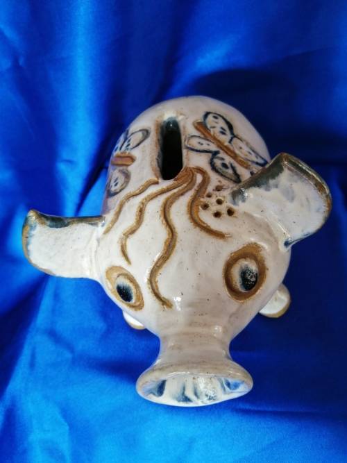 Vintage Pottery piggy bank pig