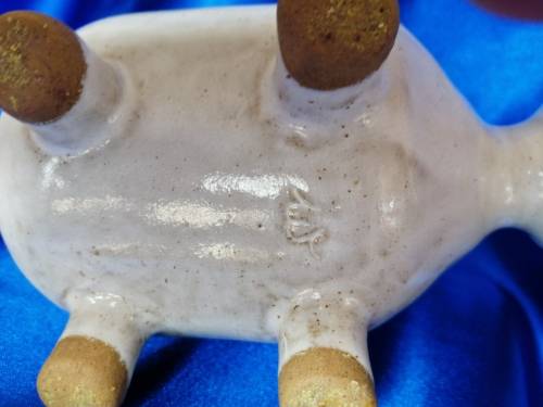 Vintage Pottery piggy bank pig