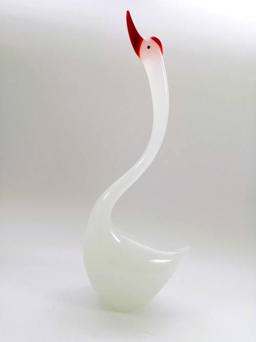 Murano Art Glass Stunning Large Pink Duck Goose Bird