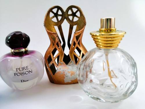 Beautiful Empty Perfume Bottles x 3