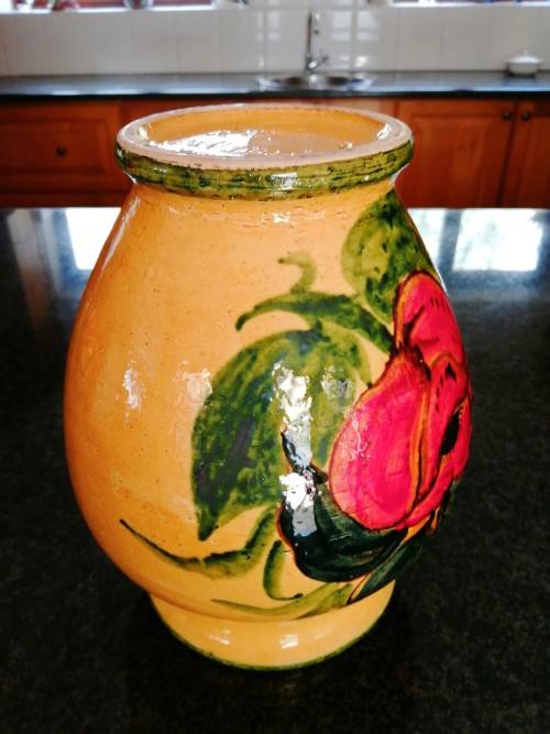 Beautiful large French ceramic Vallauris vase, French pottery