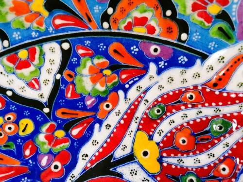 Stunning and Vibrant Turkish Hand Painted Bowl #