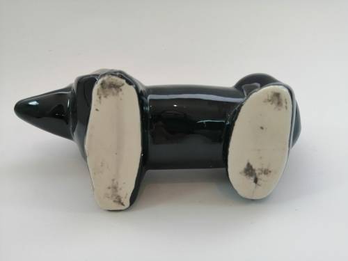 Very cute vintage Black Dachshund Sausage Dog holder