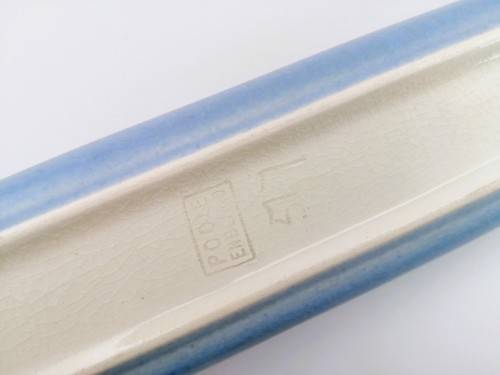 Poole Pottery Hand Painted Long blue possi trough 1940`s