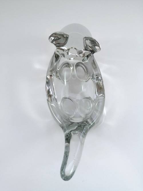 Cristal DArques 24% Lead crystal Cat Candy Dish #