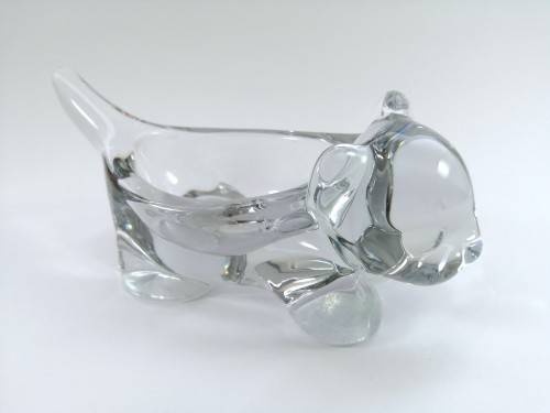 Cristal DArques 24% Lead crystal Cat Candy Dish #