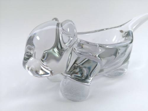 Cristal DArques 24% Lead crystal Cat Candy Dish #