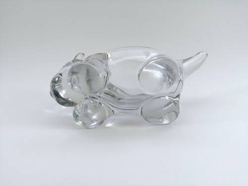 Cristal DArques 24% Lead crystal Cat Candy Dish #
