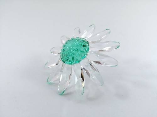 Lovely Swarovski Crystal Clear Green Marguerite Daisy Flower  #