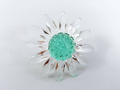Lovely Swarovski Crystal Clear Green Marguerite Daisy Flower  #