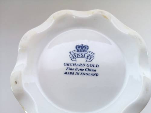 Aynsley orchard gold bone china porcelain tall vase