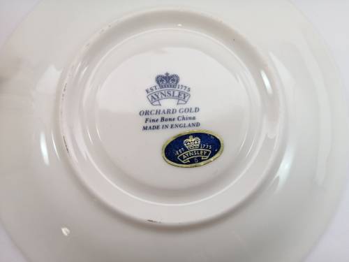 Aynsley Orchard Gold Still Life Fruit Pattern 12 Bowls and Plates