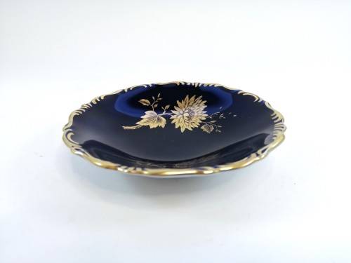 Limoges France Jeannette Echt Cobalt Cobalt Blue and 22k Gold Pin Dish