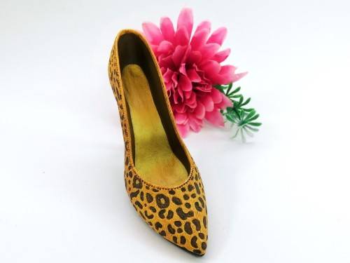 Just The Right Shoe Leopard Stiletto 1999 Miniature Raine 25017 Mini Heel
