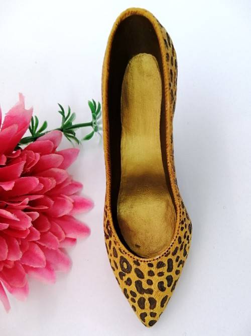 Just The Right Shoe Leopard Stiletto 1999 Miniature Raine 25017 Mini Heel