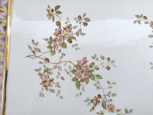 Fabulous Capodimonte Handmade Hand painted large tray Italy