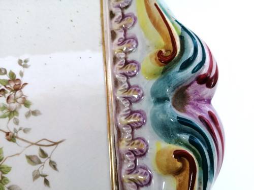 Fabulous Capodimonte Handmade Hand painted large tray Italy