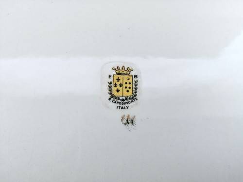 Fabulous Capodimonte Handmade Hand painted large tray Italy