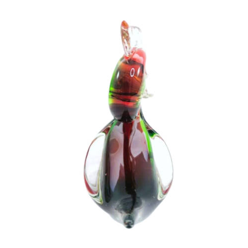 Murano Art Glass Large Green and Red Duck Goose Bird