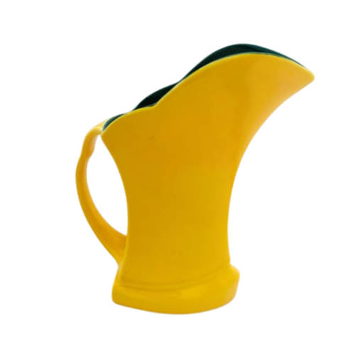 Art Deco Crown Devon Bright Yellow and Green Jug c1939