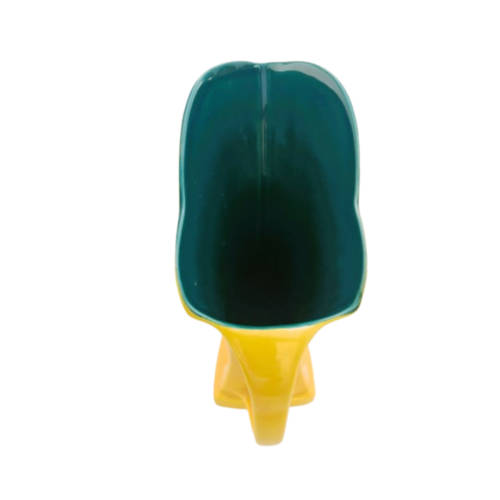 Art Deco Crown Devon Bright Yellow and Green Jug c1939