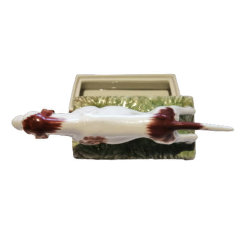 Elizabeth Arden Porcelain Southern Heirloom Lidded Container Setter, Retriever Hunting Dog