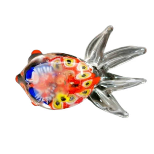 Murano Vintage Hand Made Glass Millefiori Fish Figurine