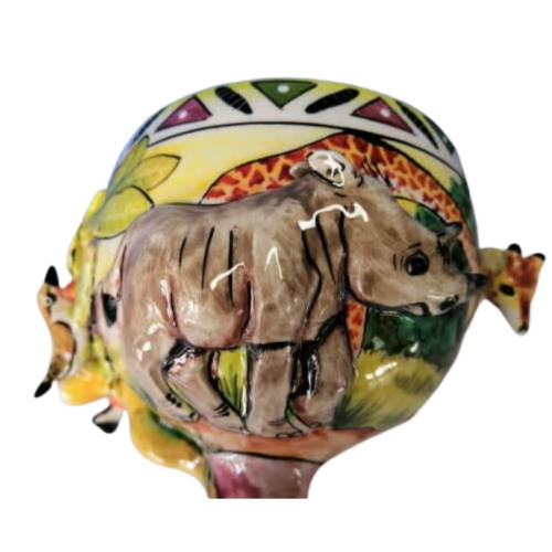 Ardmore Style Intu-Art Giraffe Goblet Superb Detail