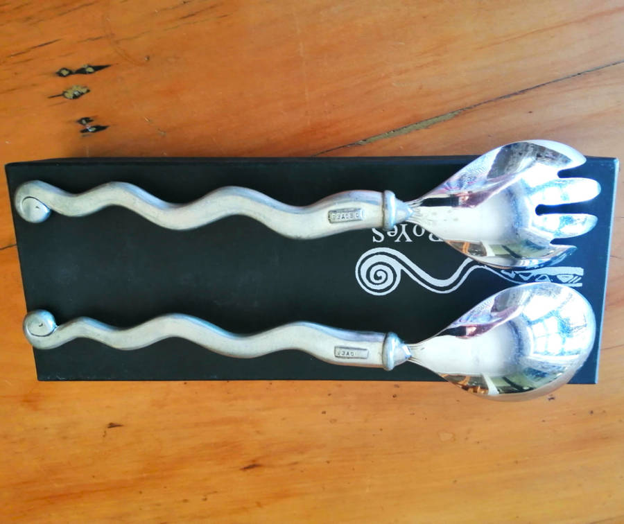 Carrol Boyes set of Serving Spoons Strive Design Boxed