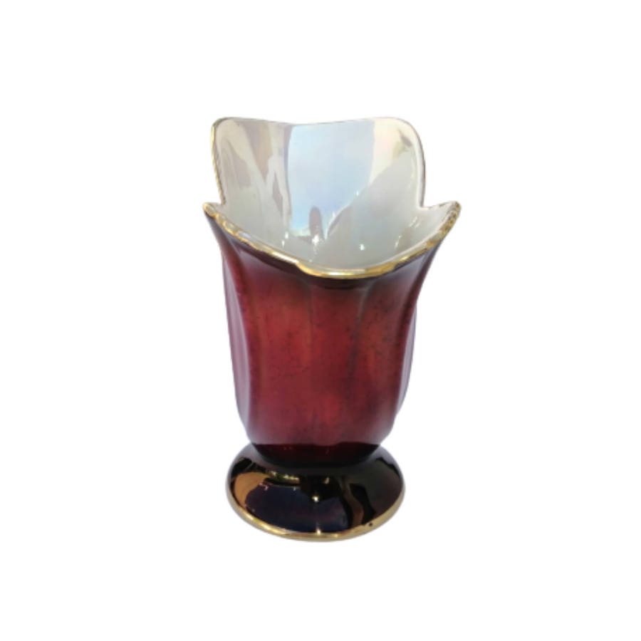 Carlton Wear Rouge Royale With Gold Trim Vase