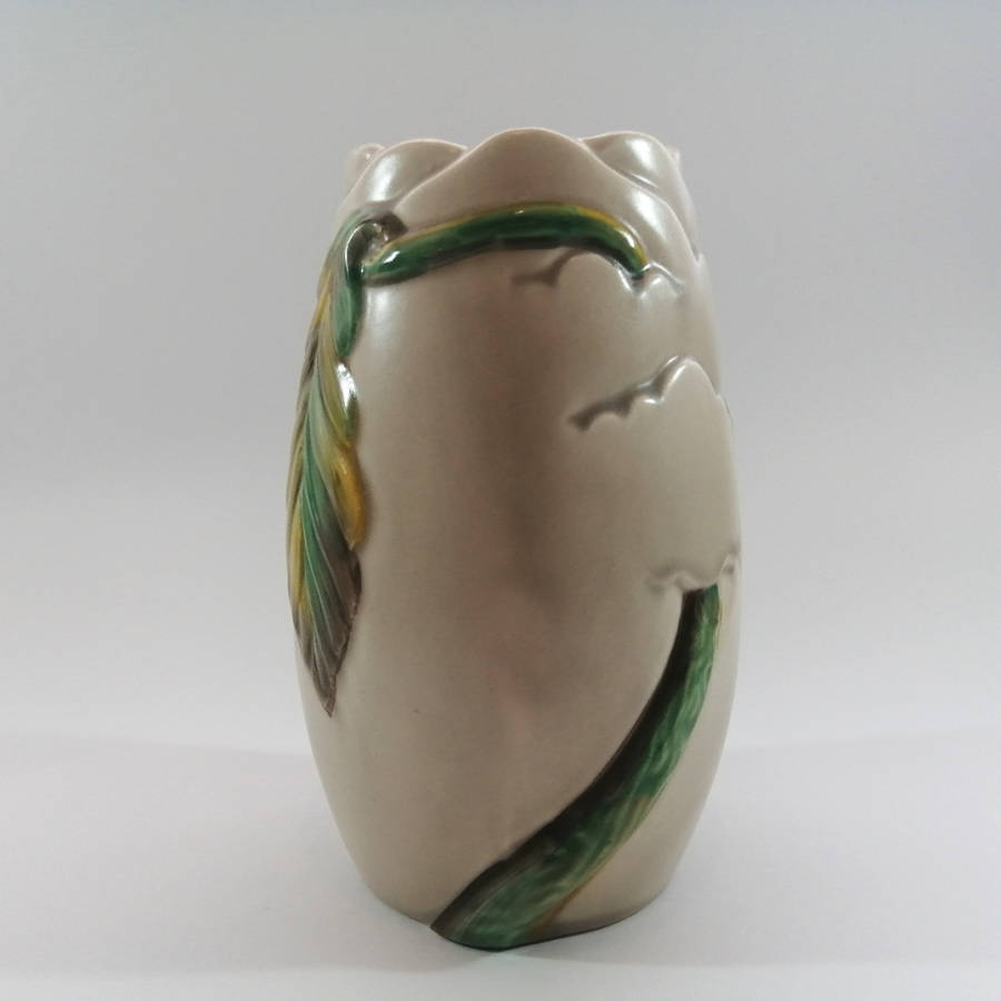 Clarice Cliff Art Deco Hand Painted Chestnut Vase