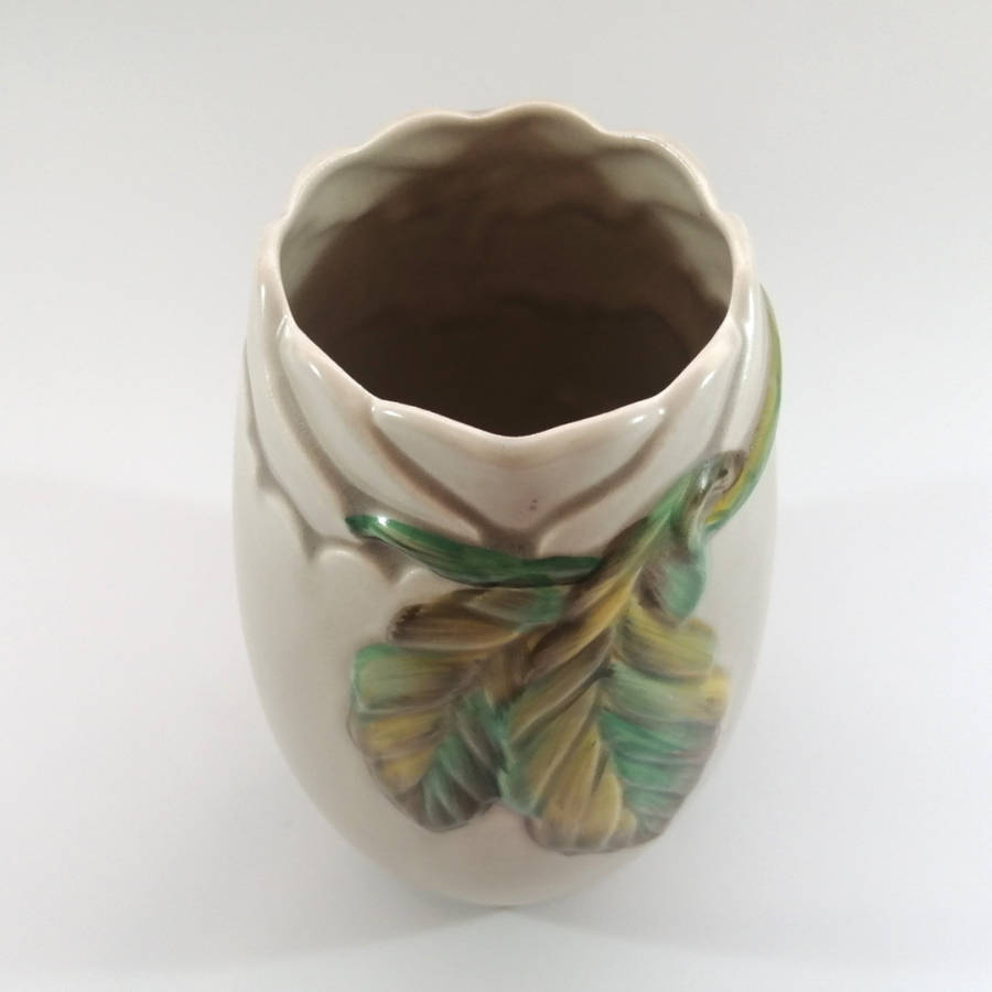 Clarice Cliff Art Deco Hand Painted Chestnut Vase