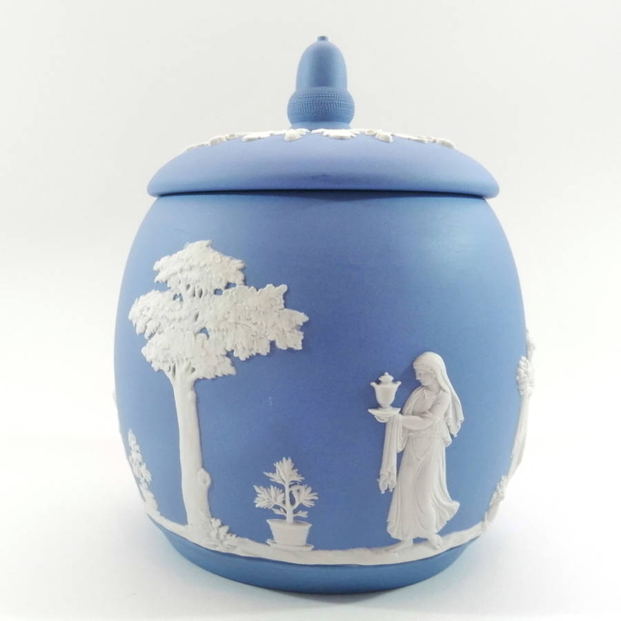 Wedgwood Blue Jasper Lidded Jar Pot