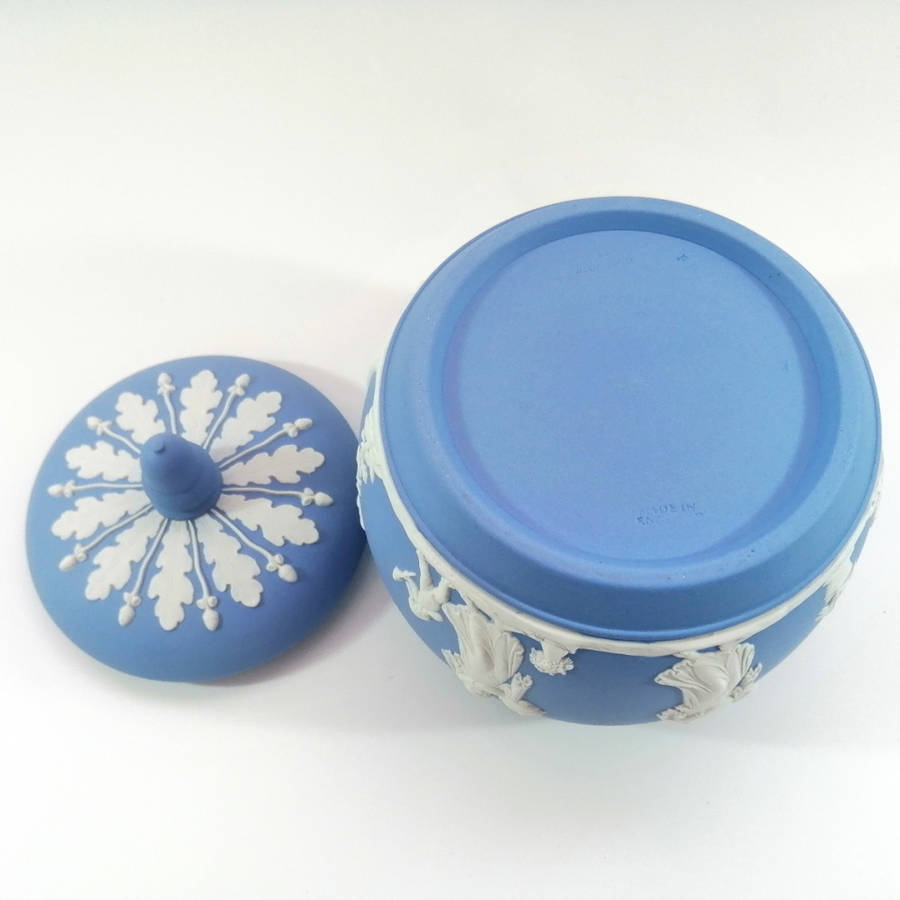 Wedgwood Blue Jasper Lidded Jar Pot