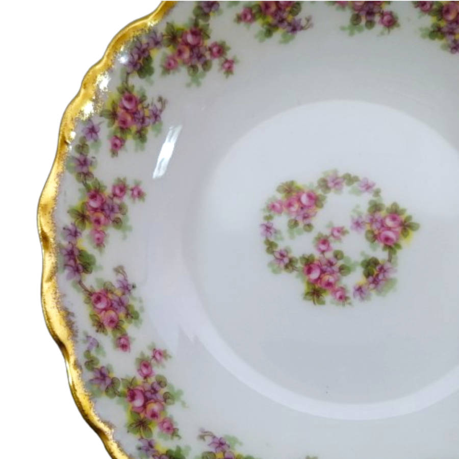 Limoges Elite Bridal Rose Bone China Dish