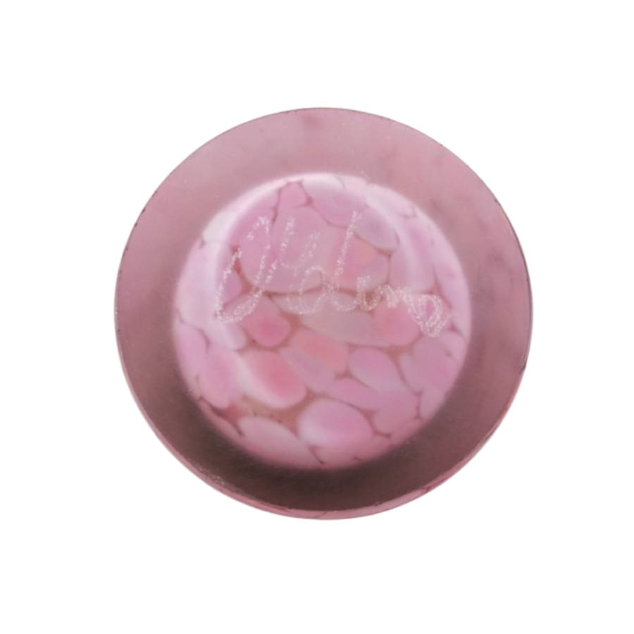 Mdina Hand Blown Pink Mottled Pink Vase