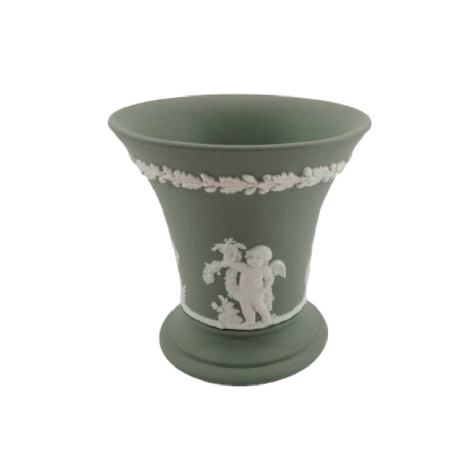 Wedgwood Jasper Sage Green Vase