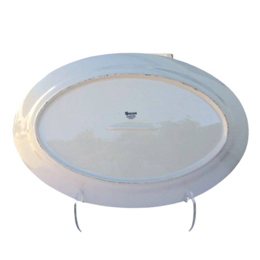 Keramos Handmade Ironstone hand-painted in Portugal Rooster Platter Charger