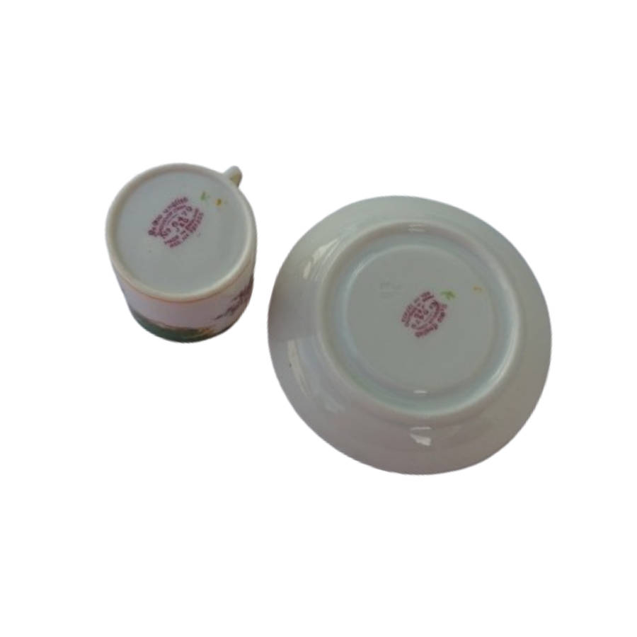 Ye Old English Grosvenor China Cockatrice duo cup and saucer