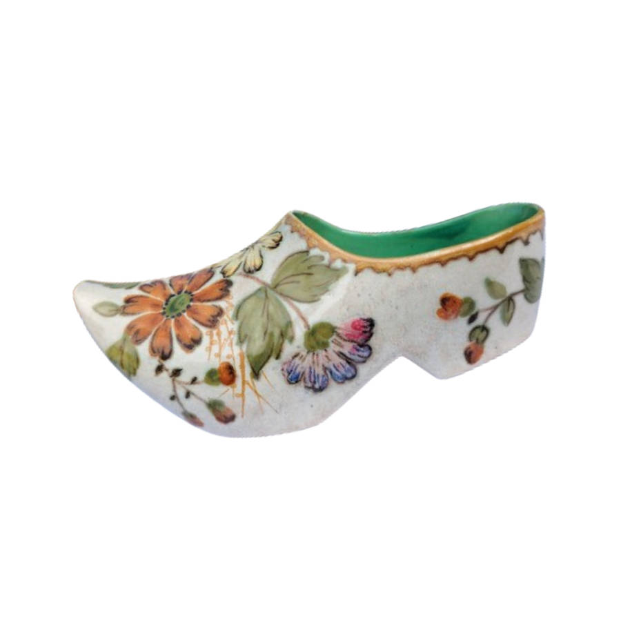 Gouda Zuid - Holland Ceramic Large Flower Clog Shoe