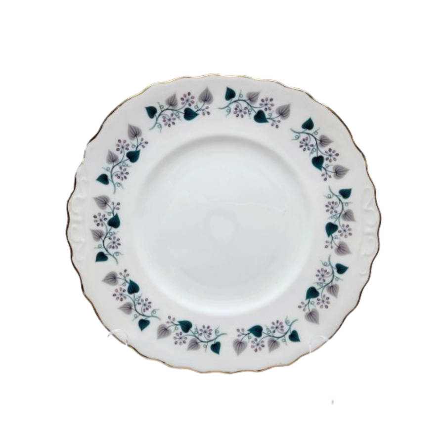 Royal Vale Bone China with blue & grey leaf  Tea Set