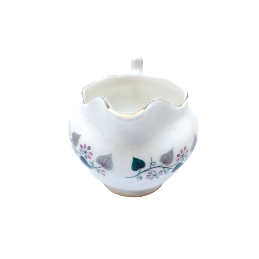 Royal Vale Bone China with blue & grey leaf  Tea Set