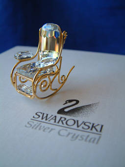 GENUINE SWAROVSKI VERY RARE ROCKING CHAIR