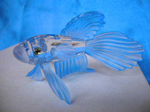 SWAROVSKI CRYSTAL SIAMESE FIGHTING FISH BLUE RARE